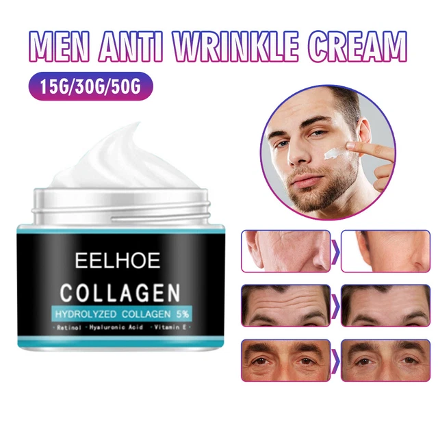 MEN'S FACE SKIN AntiWrinkle Cream Collagen Retinol Hyaluronic Acid
