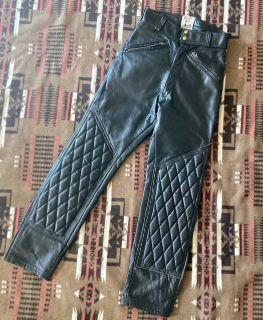 Vintage 60s Langlitz Leather Pated PTD Competition Leather Pants