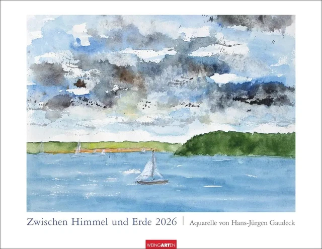Calendrier Marque-page 2026 - Aquarelle Voiliers Vanderbergue - Format 5,5x17 Cm + Agenda De Poche Offert !
