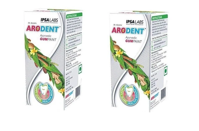 2 X 10ml ARODENT Herbal oil Spongy Receding loose swollen bleeding Gum With Neem