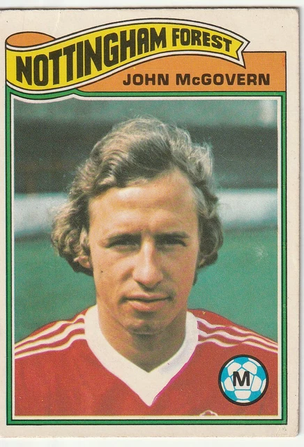 Topps 1978 orange Rücken Fußballkarte: John McGovern Nottingham Forest