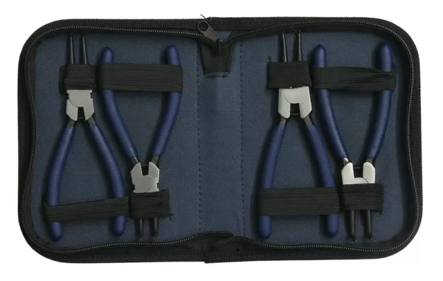 4 teilig 4-tlg 150mm Seegeringzange Satz Sicherungszange Sprengringzange Set