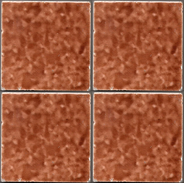 Art Nouveau original period majolica J.C.Edward 3x3 field tile Mauve brownish x4