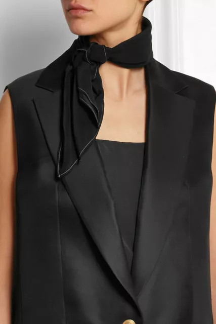 NEW AUTHENTIC ACNE STUDIOS BLACK SILK CHIFFON SCARF BOXED ..Great GIFT