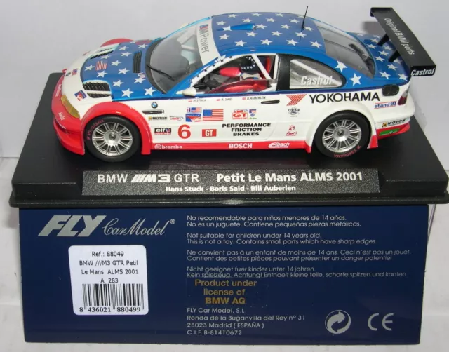 Fly 88049 a-283 BMW M3 GTR#6 Petit Le Mans Alms 2001 Stecken, Sagte Auberlen MB