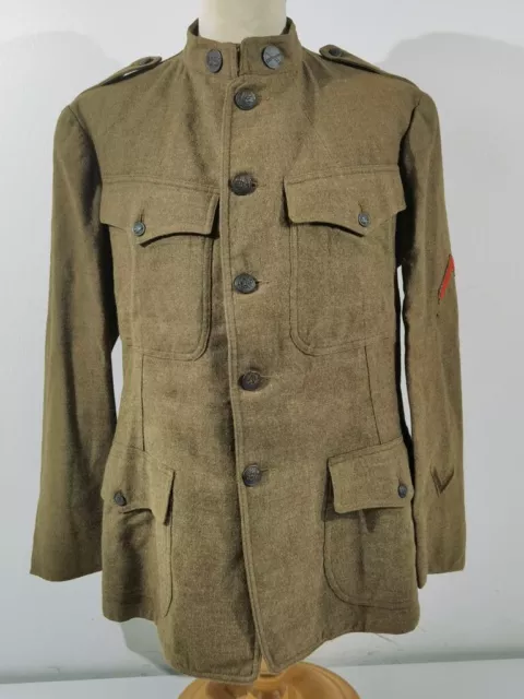 U.S. WWI AEF Model 1917 Tunic, member of the Third Army. One overseas stripe, go