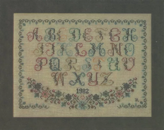 Pat Rogers Antique Alphabet Sampler Counted Cross Stitch Pattern