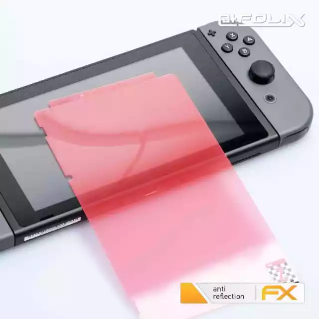 atFoliX 3x Screen Protection Film for Nintendo Switch matt&shockproof 3