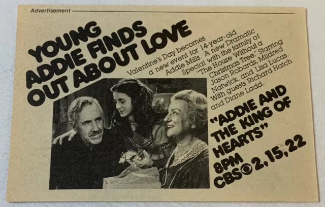 1976 CBS TV Ad ~ Addie E Il King Di Cuori Jason Robards, Mildred Natwick