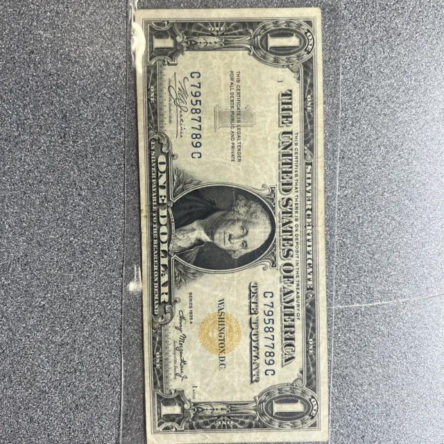 $1 bill note 1935 A NORTH AFRICA Silver Certificate USA very fine