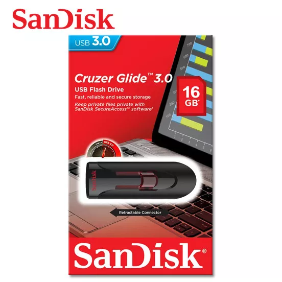 SanDisk USB 16Go Cruzer Glide Clé USB 3.0 Lecteurs USB Flash Memoire Drive CZ600