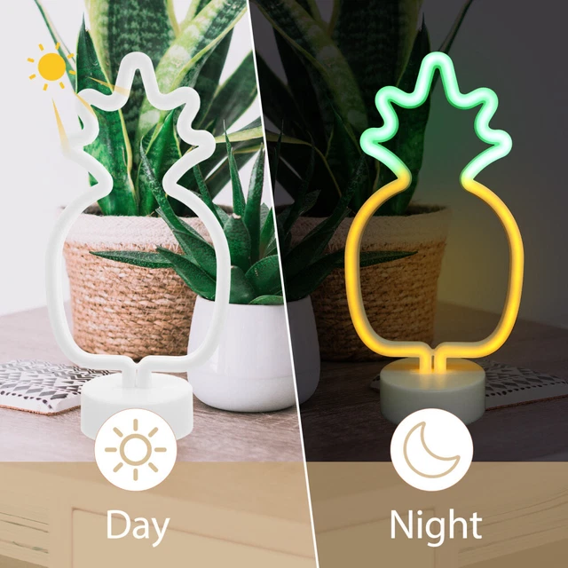 PINEAPPLE NEON SIGNS with Holder LED Night Light Shaped Lamp £13.58