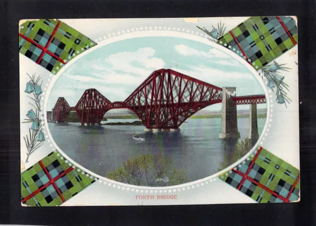 D1713 UK Forth Rail Bridge Valentines vintage postcard