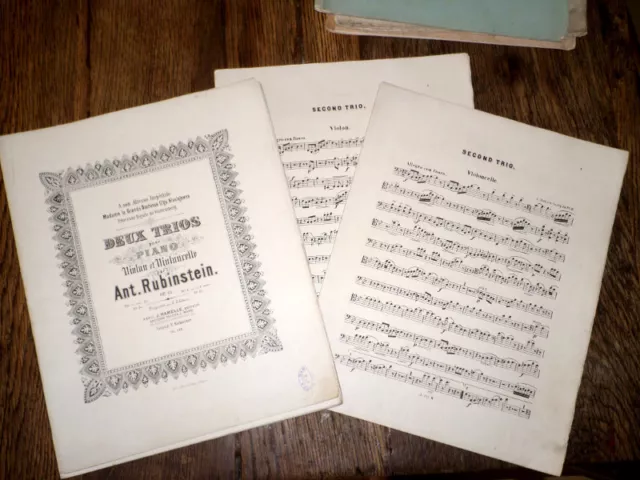 2ème trio Op.15 pour piano violon et violoncelle 1880 Anton Rubinstein