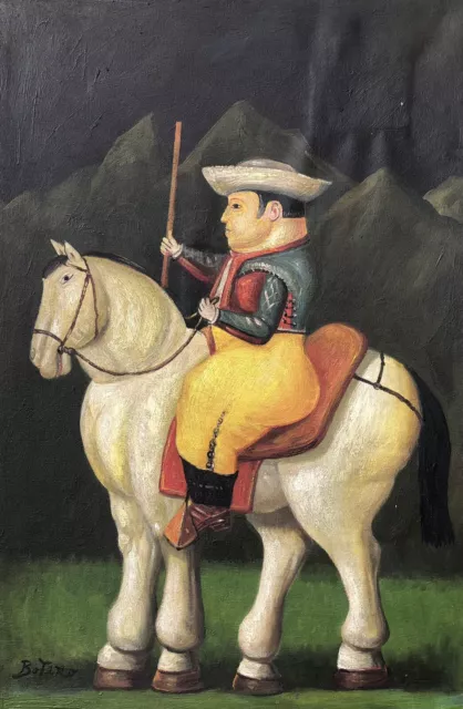 Fernando Botero vintage oil painting hand signed Canvas Fernando Botero vintage oil painting hand signed Canvas
