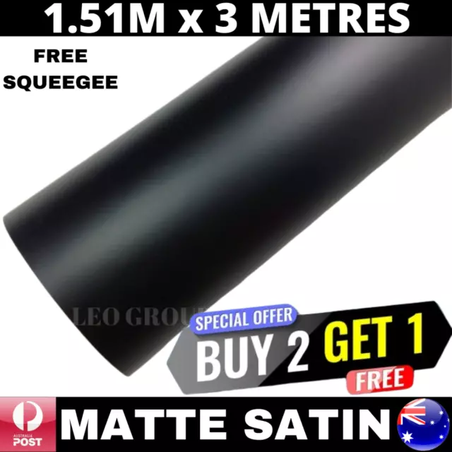 High Quality Black Matte Vinyl Wrap Air Bubble Free Satin Matt