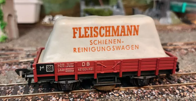 Fleischmann-Wagon Plat 2 Essieux Nettoyage Voies DB ref 5569 Ho