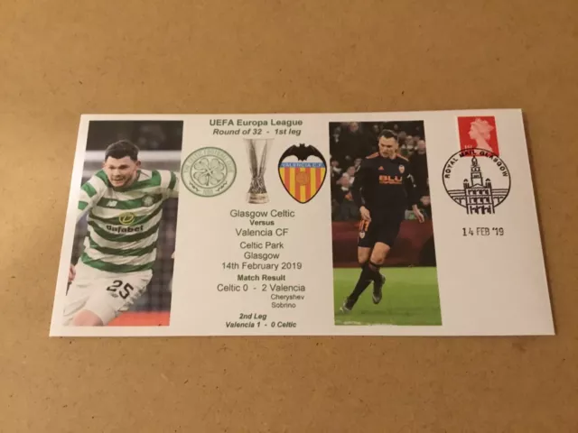 Glasgow Celtic v Valencia Uefa Europa League 2019 First Day Cover