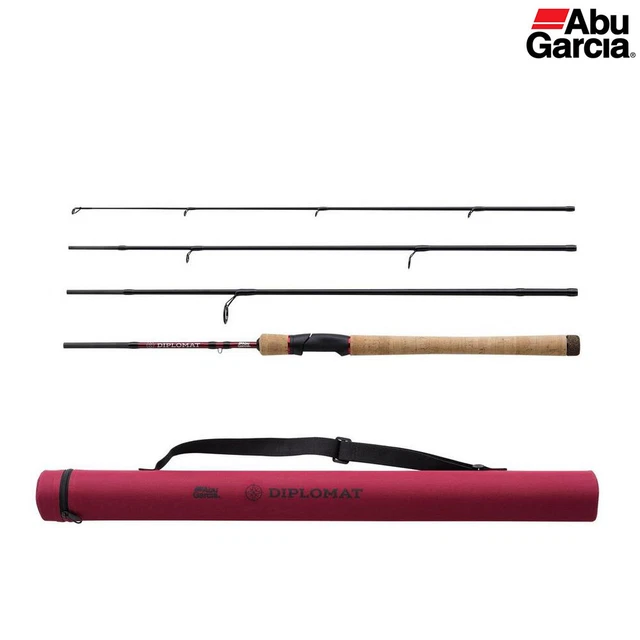 abu garcia diplomat 4 piece spinning rod V2 Travel Fishing – Compact 4-Piece Carbon Travel Rod for Multiple Species, Premium Cork Handle, Ideal for Freshwater and Saltwater Fishing 2.29m 10-30G Sports & Outdoors Abu Garcia Diplomat V2 Combo