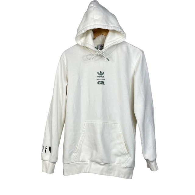 Adidas Jabbas Throne Room White Hoodie Jacket Star Wars Mens Size Small