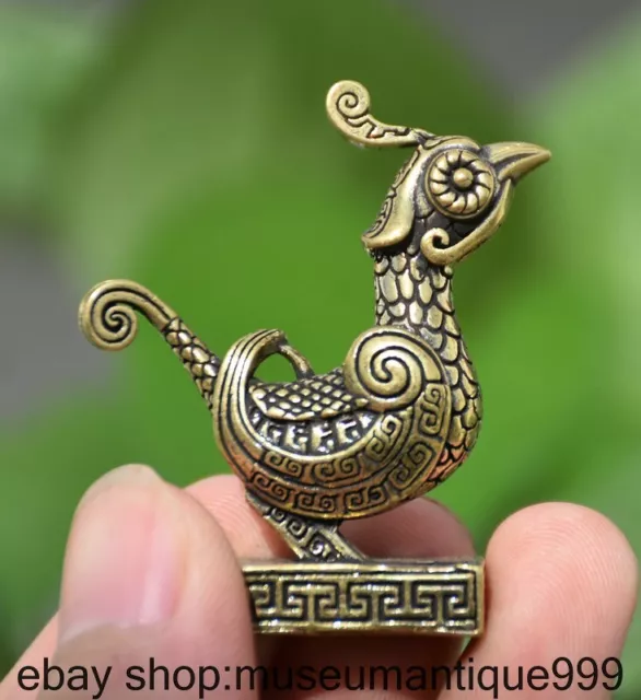 1.8 CHINESE PURE brass Feng Shui Animal Phoenix Bird Statue Pendant $9.99  - PicClick