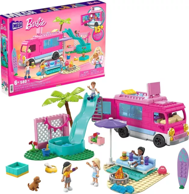 Barbie 580 Piece Dream Camper Van Playset Accessories Barbie Adventure Toys