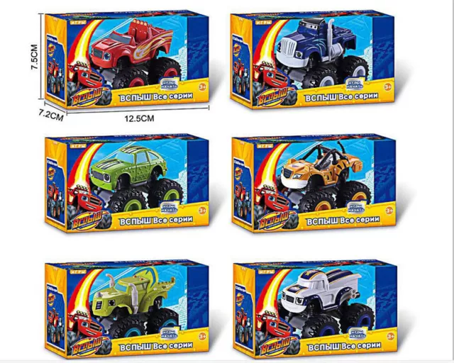 6* Blaze and the Monste r Machines Vehicles Racer Cars Trucks Toy Gift for Kids 2