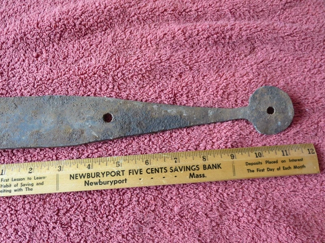 1 XL Wrought iron hinge strap barn door decor Vintage Antique hand wrought 30" 2
