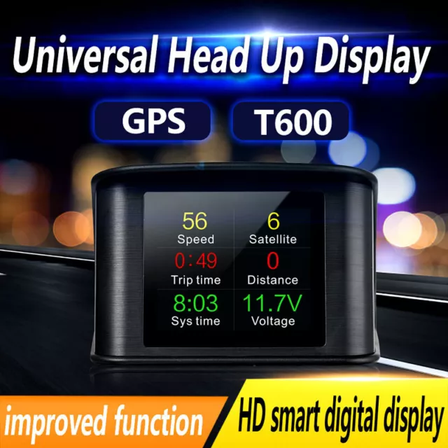 Velocímetro inteligente alarma sobrevelocidad digital HUD GPS KMH MPH automóvil