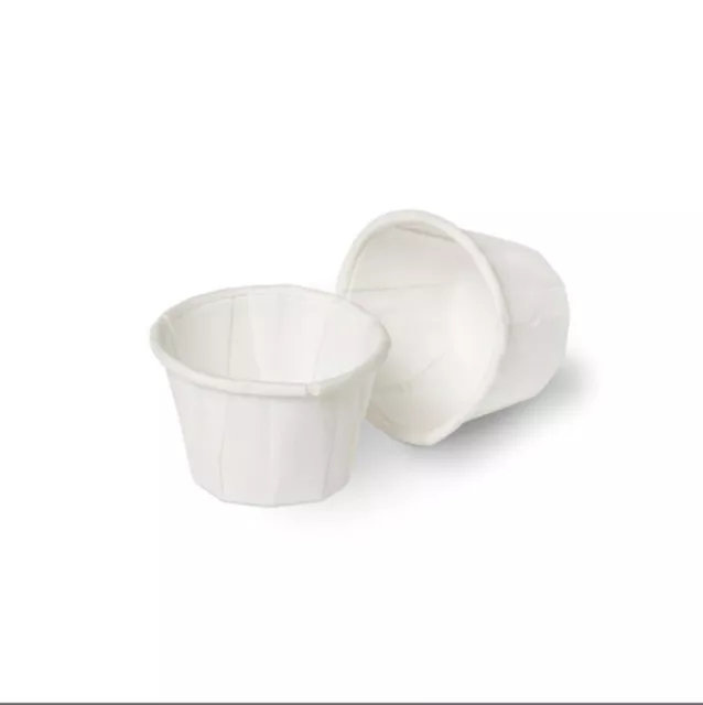 250 x Paper Cup 2oz Paper Portion Sauce/medication Pots Waxed Paper Pots