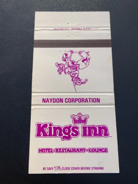 Vintage Arizona Matchbook: “Kings Inn - Naydon Co” Phoenix • Sun City