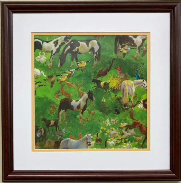 Jamie Wyeth "Point Lookout Farm Life " CUSTOM FRAMED Americana Art Andrew Animal Jamie Wyeth "Point Lookout Farm Life " CUSTOM FRAMED Americana Art Andrew Animal