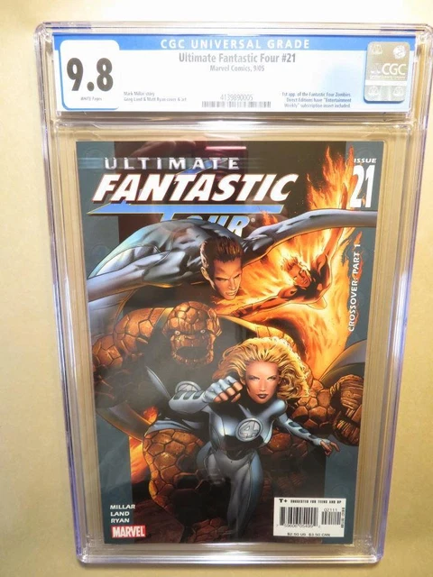 Marvel Comics Ultimate Fantastic Four #21 CGC 9.8 White Pages 1st Marvel Zombies