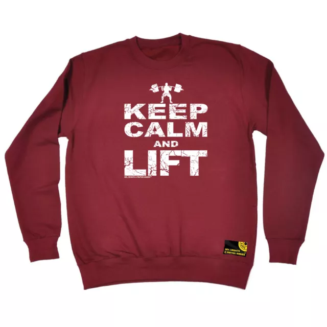 Gym Swps Keep Calm Lift - Mens Novelty Funny Top Sweatshirts Jumper Sweatshirt