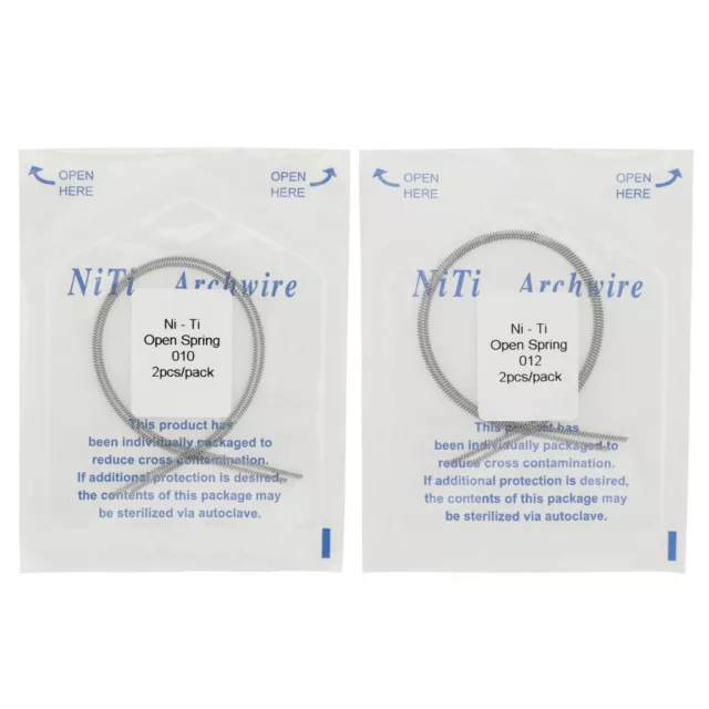 Dental Orthodontic Coil Open Spring Size 0.010 0.012 Elastic NiTi Length 180mm