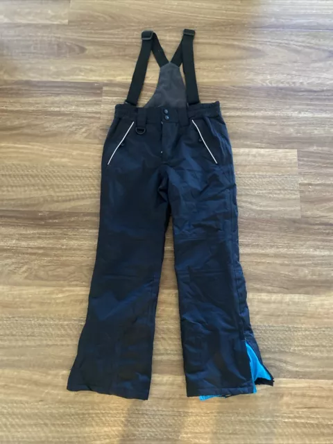 CRANE Unisex Kids Size 12Ski Snow Pants Overalls Waterproof Black