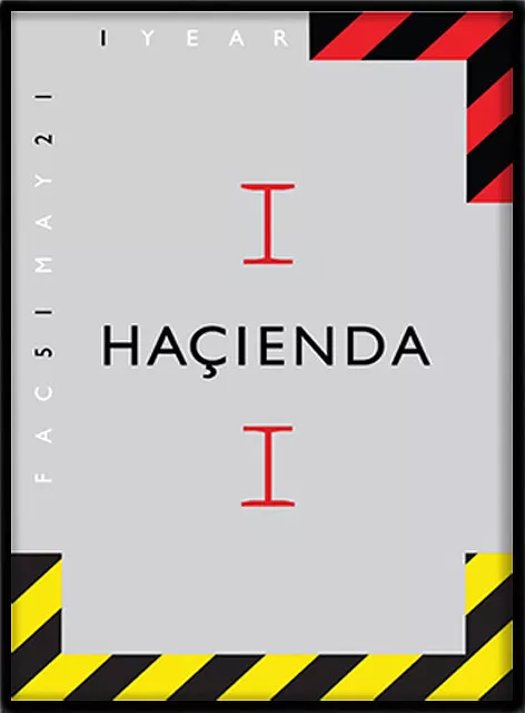 HACIENDA 1st BIRTHDAY 1983 FRAMED POSTER