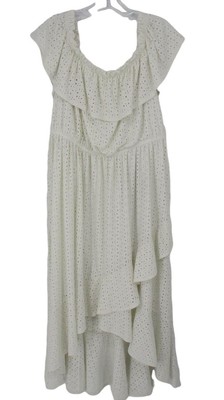 Lane Bryant Dress Womens Size 20 Eyelet Lace Fit & Flare Sleeveless Soft Knit