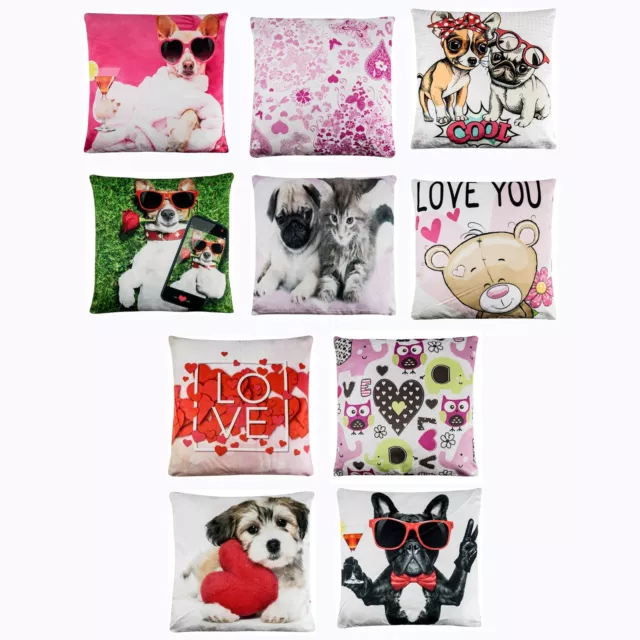 Valentine's Day Square Throw Pillow Case Waist Cushion Cover Bed Sofa Home Decor