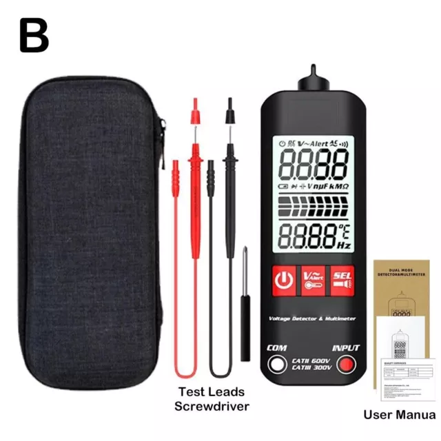 A1 Fully Automatic Multimeter LCD Digital Tester Voltage Detector 2000 Counts UK