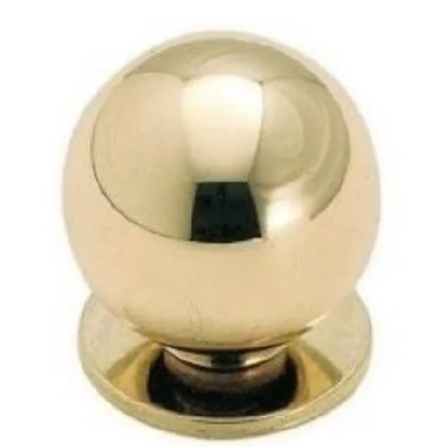 Amerock BP830C-3 Polished Brass 1 1/8" Cabinet Knob Pull W/ Backplate (5 PACK)