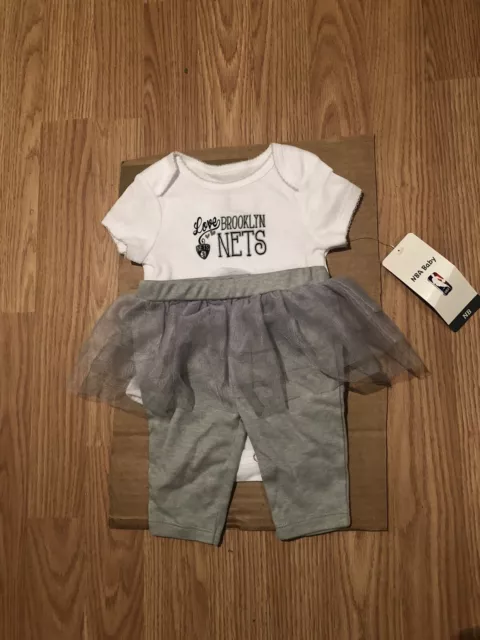 NBA Brooklyn Nets 0-3 mo. Tutu, Leggings and Bodysuit 0-3 NWT