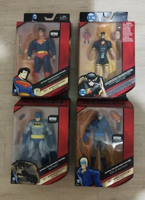 Mattel Multiverse Wave 30th Anniversary Esclusive Superman Batman Flash Atom...