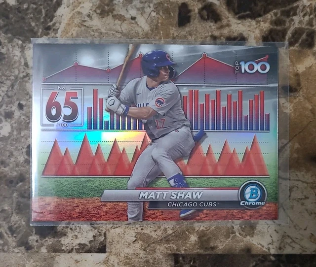 2024 BOWMAN Scouts' Top 100 Prospects Matt Shaw BTP65 Chicago Cubs