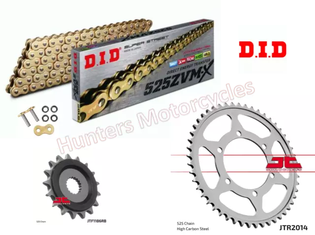 Triumph 1200 Bonneville T120 DID Gold ZVMX-Ring Chain and JT RB Sprocket Kit Set