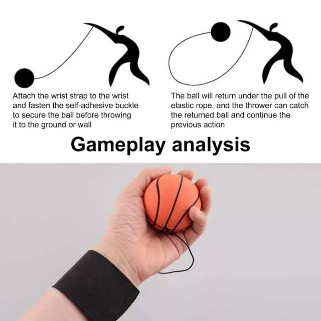 Sports Accessories Wristband Ball Toy Portable Wrist Exercise with Rubber