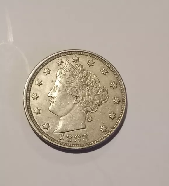 1883 Liberty V Nickel. Nice Coin. FIRST Year Minted. Free Shipping