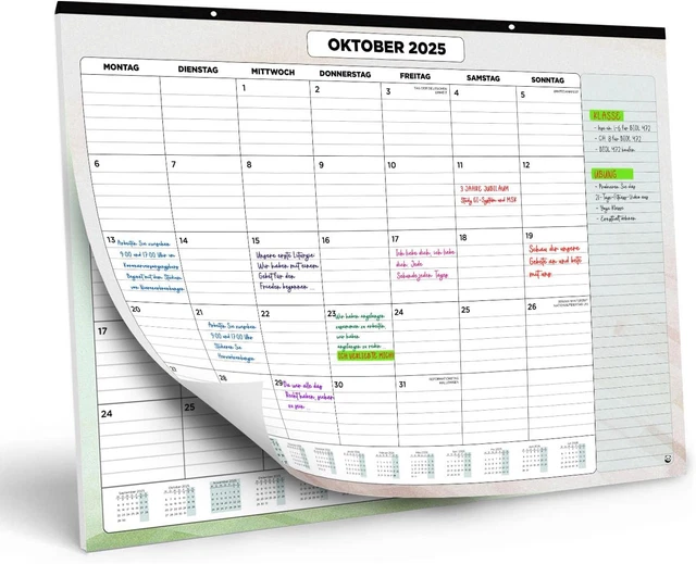 Wandkalender 2025-2026, 43x30,5cm, Monatskalender Januar 2025-Juni 2026 Wandkalender 2025-2026, 43x30,5cm, Monatskalender Januar 2025-Juni 2026