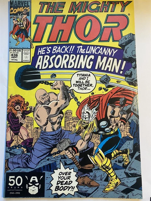 THE MIGHTY THOR #436 Marvel Comics 1991 VF