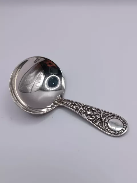 Victorian Antique Sterling Silver Caddy Spoon Sheffield 1872
